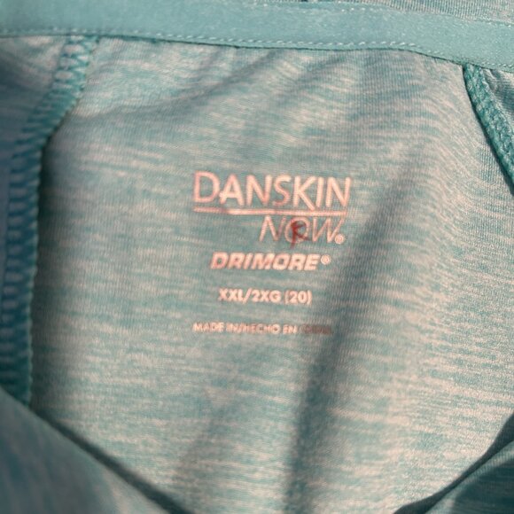 Danskin Now DriMore green hooded long-sleeve athletic top with thumb holes XXL - Picture 5 of 7